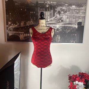 Red Lace leotard